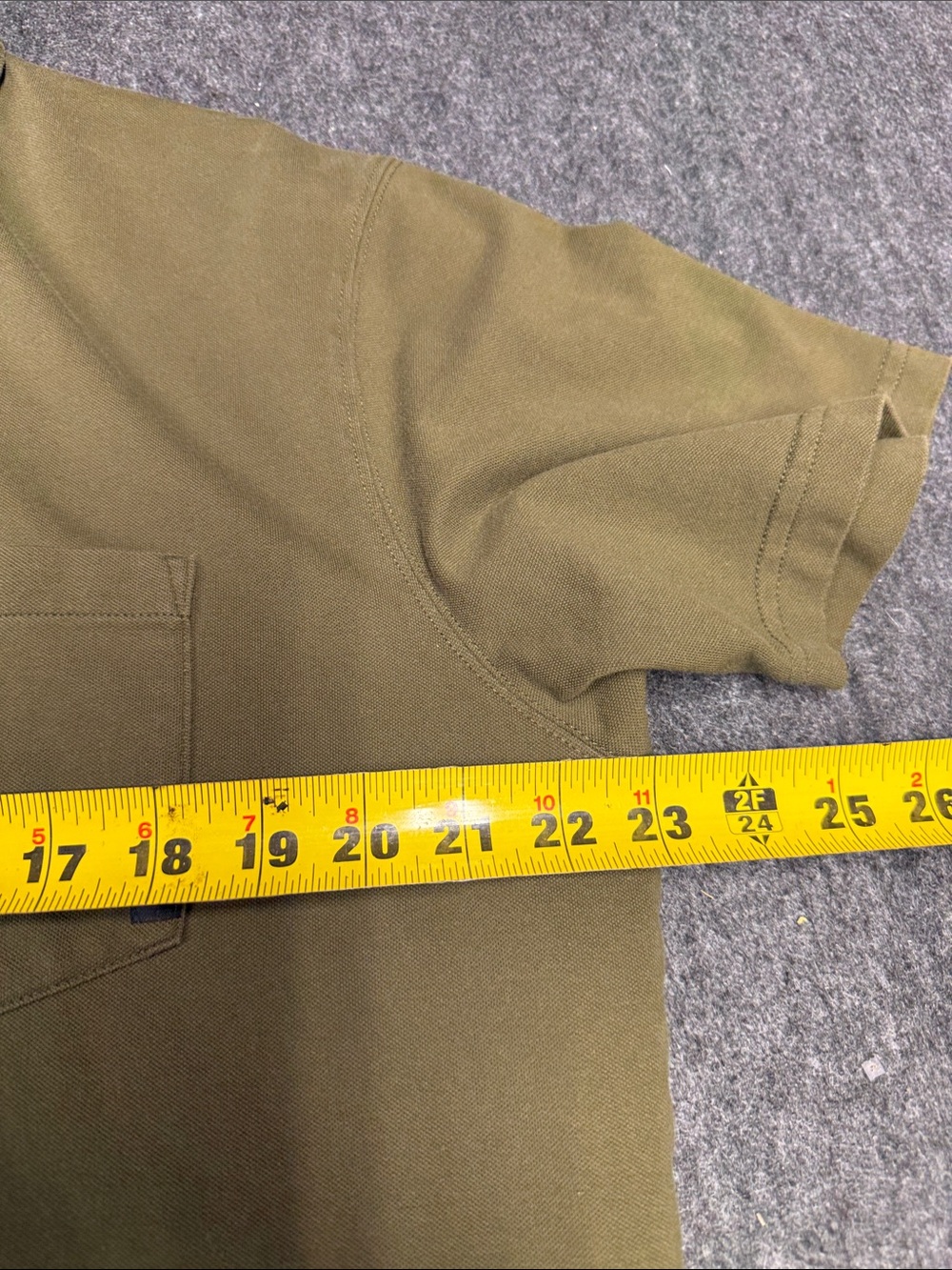 Relwen Men's Olive Green Polo with Chest Pocket by - Picture 6 of 6